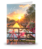 Fiets op grachtenbrug
