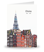 Grachtenpanden met kerktoren