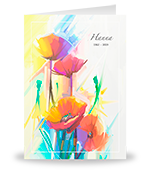 Olieverfboeket klaprozen