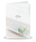 Lelietje-van-dalen, bladmuziek