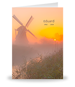 Windmolen, ondergaande zon
