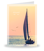 Zeilboot op zee (kleur)