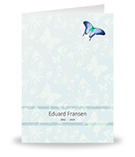 Vlinder blauw met patroon