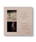 Rouwkaart muziekserie met viool
