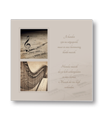Rouwkaart muziekserie met harp