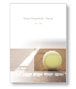 Rouwkaart met tennisbal