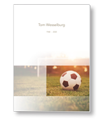 Rouwkaart met voetbal