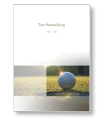 Rouwkaart met golfbal