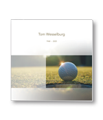 Rouwkaart met golfbal