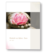 Rouwkaart met lotusbloem en boeddha
