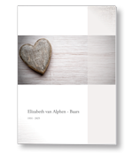 Rouwkaart met houten hart