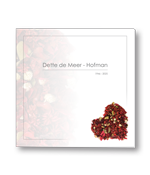 Rouwkaart met rozenhart