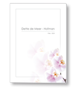 Rouwkaart met orchidee