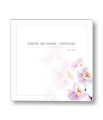 Rouwkaart met orchidee
