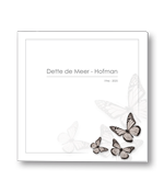 Rouwkaart met vlinder