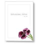 Rouwkaart met bloemen