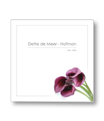 Rouwkaart met bloemen