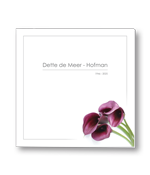 Rouwkaart met bloemen