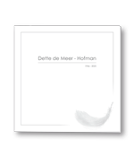 Rouwkaart met liggende veer