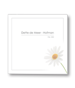 Rouwkaart met madelief