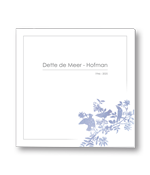 Rouwkaart met duif op een tak