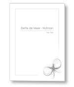 Rouwkaart met geillustreerde vlinder