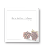 Rouwkaart met verwelkte rozen