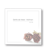 Rouwkaart met verwelkte rozen