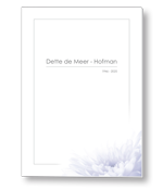 Rouwkaart met open bloem