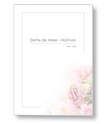 Rouwkaart met vlinder op bloem