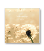 Rouwkaart met paardenbloem in de wind