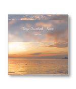 Rouwkaart met zonsondergang en vogels