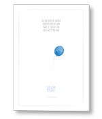 Rouwkaart voor kind met blauwe ballon