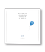 Rouwkaart voor kind met blauwe ballon