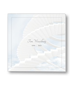 Rouwkaart met trap naar de hemel