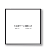 Rouwkaart met dik zwart kader