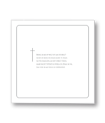 Rouwkaart met dun goud kader