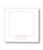 Rouwkaart met krans voor kind