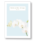 Rouwkaart met orchidee