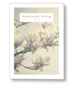 Rouwkaart met magnoliabloemen