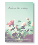 Rouwkaart met roze rozen