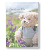 Rouwkaart voor kind met een knuffelbeer