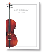 Rouwkaart met cello