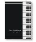 Rouwkaart met piano