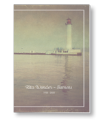 Rouwkaart met vintage vuurtoren