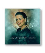 Rouwkaart met bewerkt portret