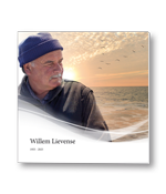 Rouwkaart met stijlvol portret