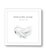 Rouwkaart met tekening handen