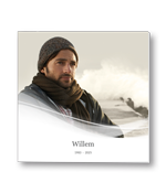 Rouwkaart met stijlvol portret