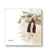 Rouwkaart met portret in vogel silhouette